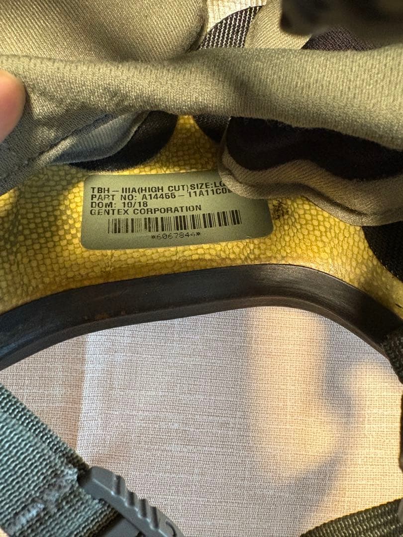 実物GENTEX OPS CORE LEVEL Ⅲaヘルメット　陸自迷彩カバー