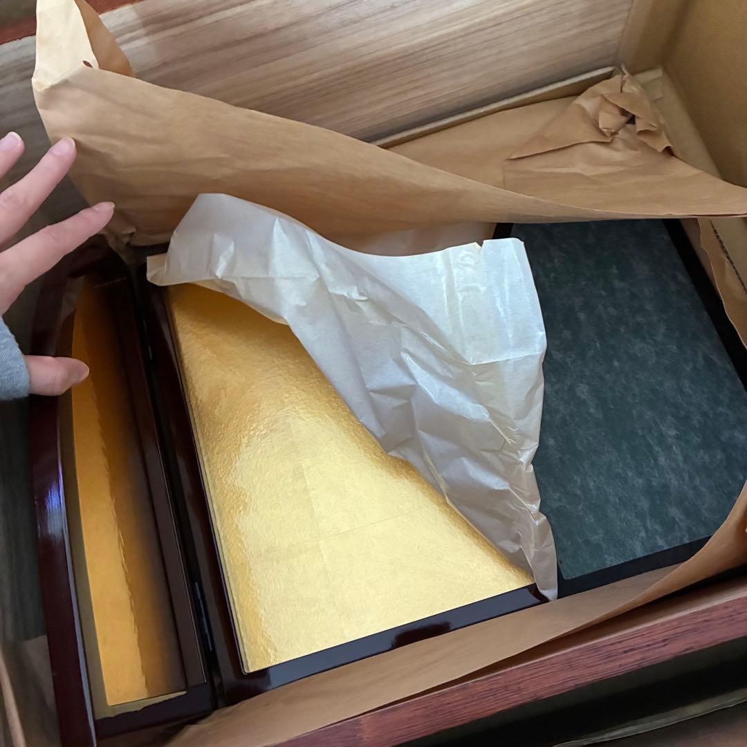 新品！吉徳大光 五月人形 正絹 兜床飾り 桐箱 アヤメ オルゴール付