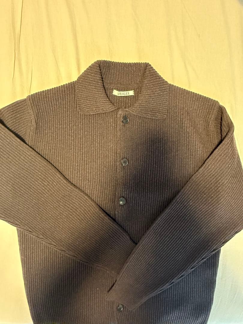 オーラリー　Auralee Rib Knit Cardigan 25AW