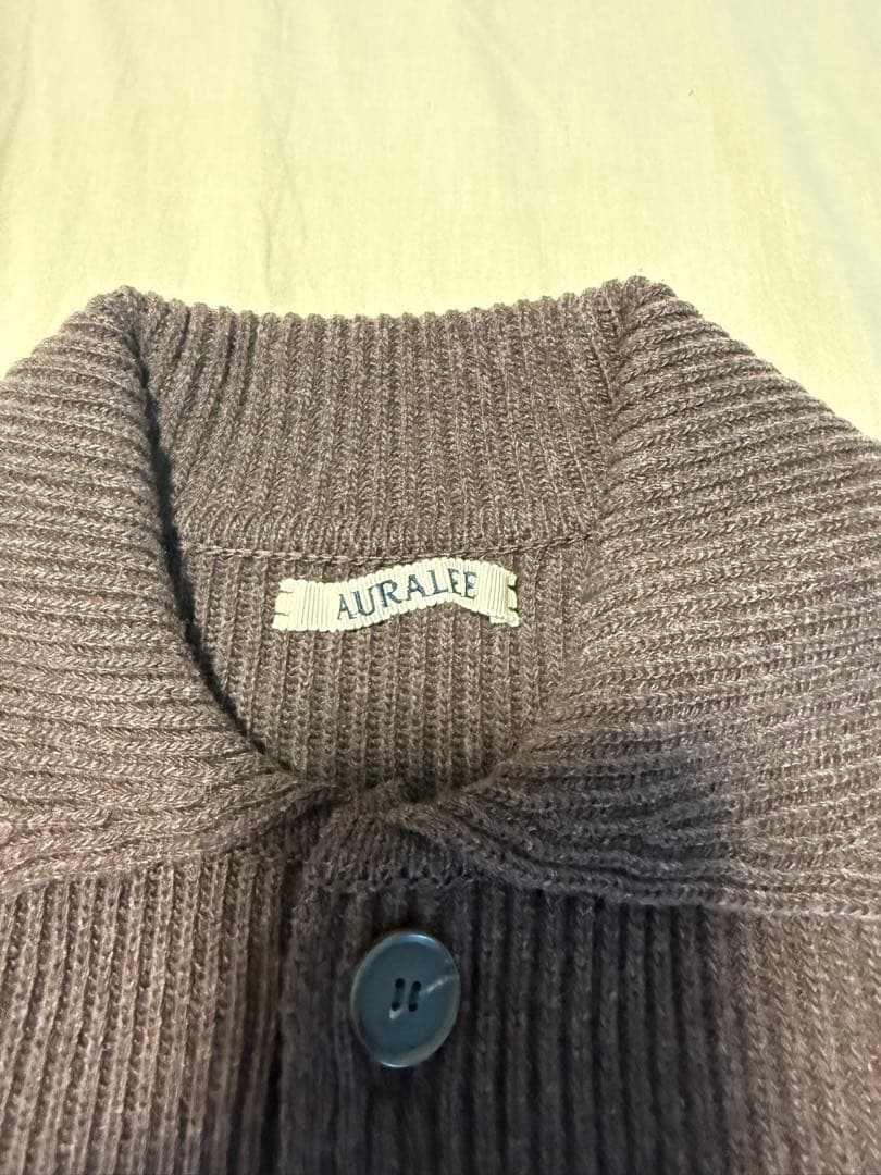 オーラリー　Auralee Rib Knit Cardigan 25AW
