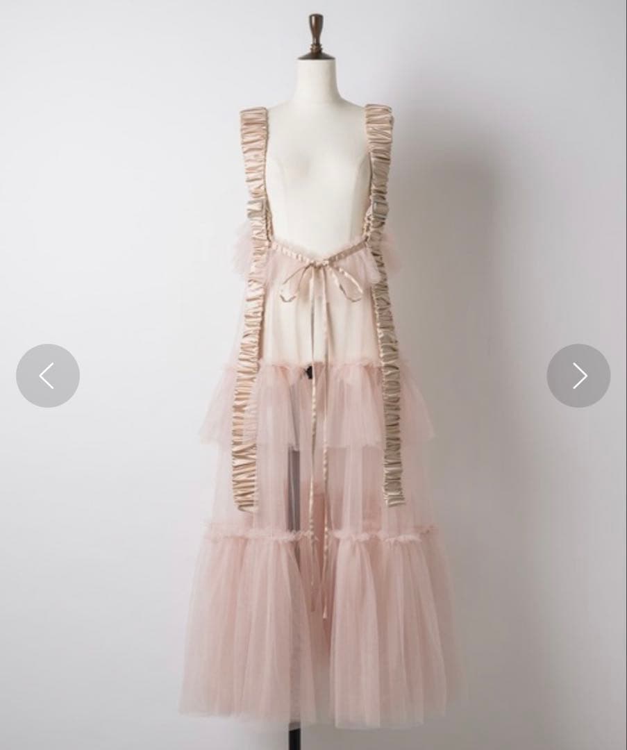 J1U シースルーボリュームチュールデザインジレ