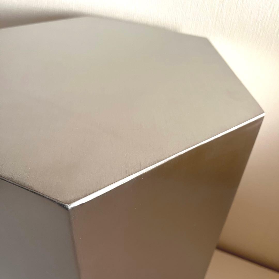 【新品】ステンレス製 スツール/サイドテーブル〈六角形〉