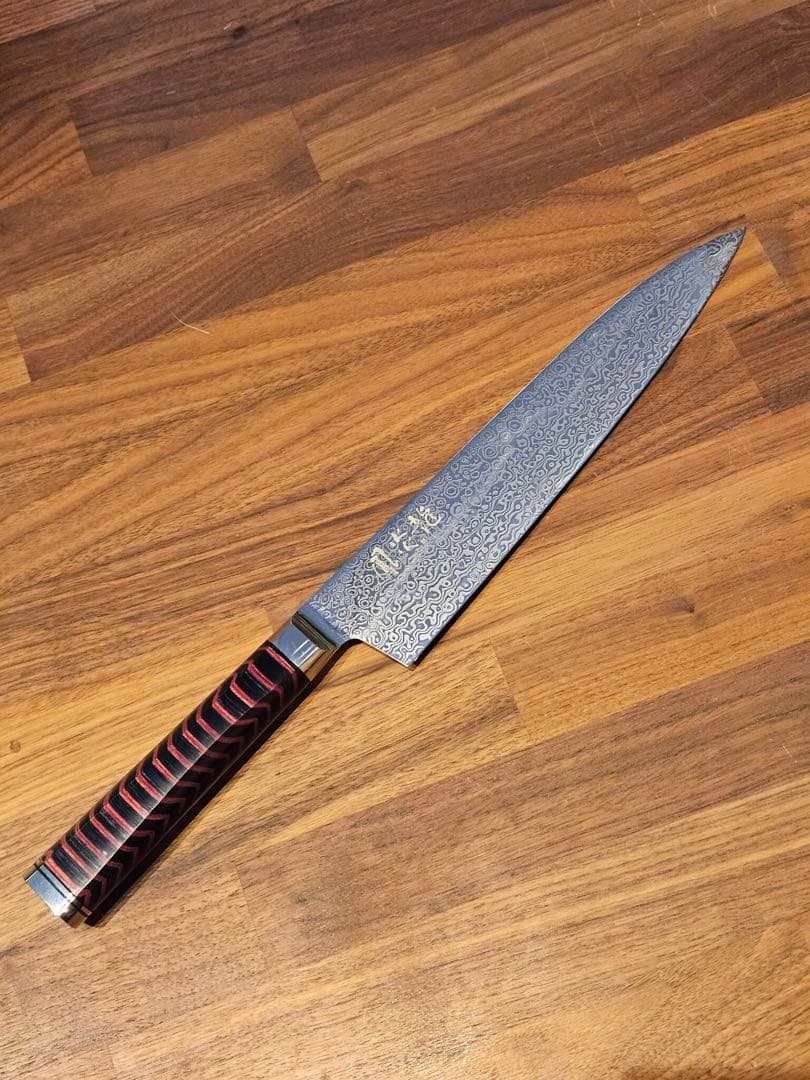 龍泉刃物　鳳炎龍　vg10 + vg2 コアレス　ダマスカス牛刀　210mm