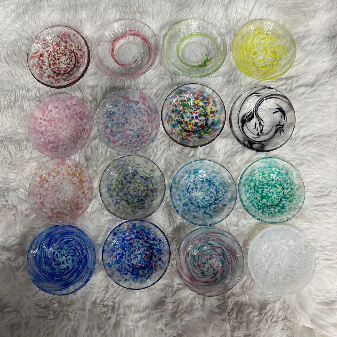 週末限定価格⭐︎アデリア　津軽びいどろ　豆皿１６枚