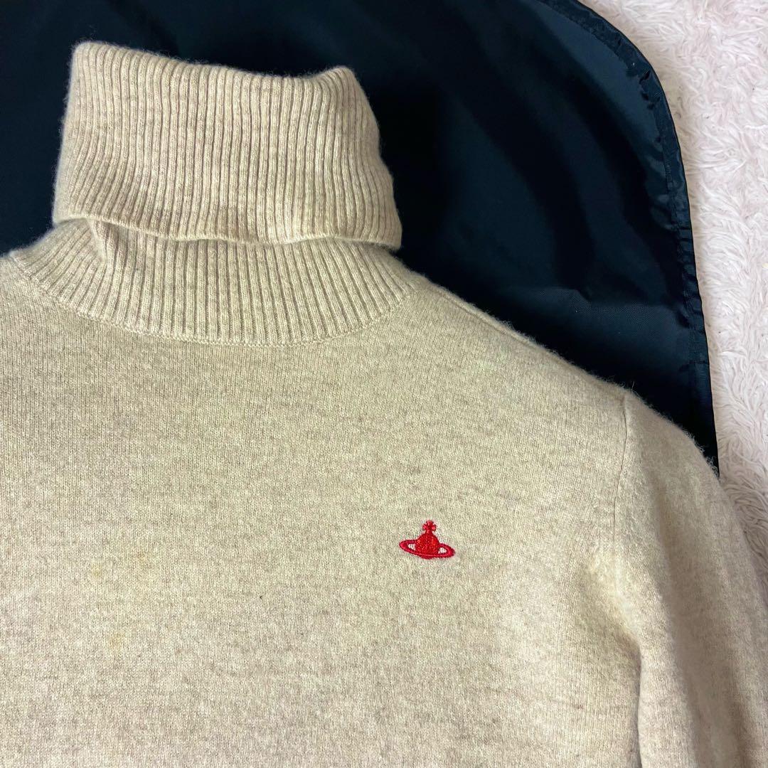 ✖︎ ヴィヴィアンウエストウッド タートルネック ニット セーター オーブ刺繍