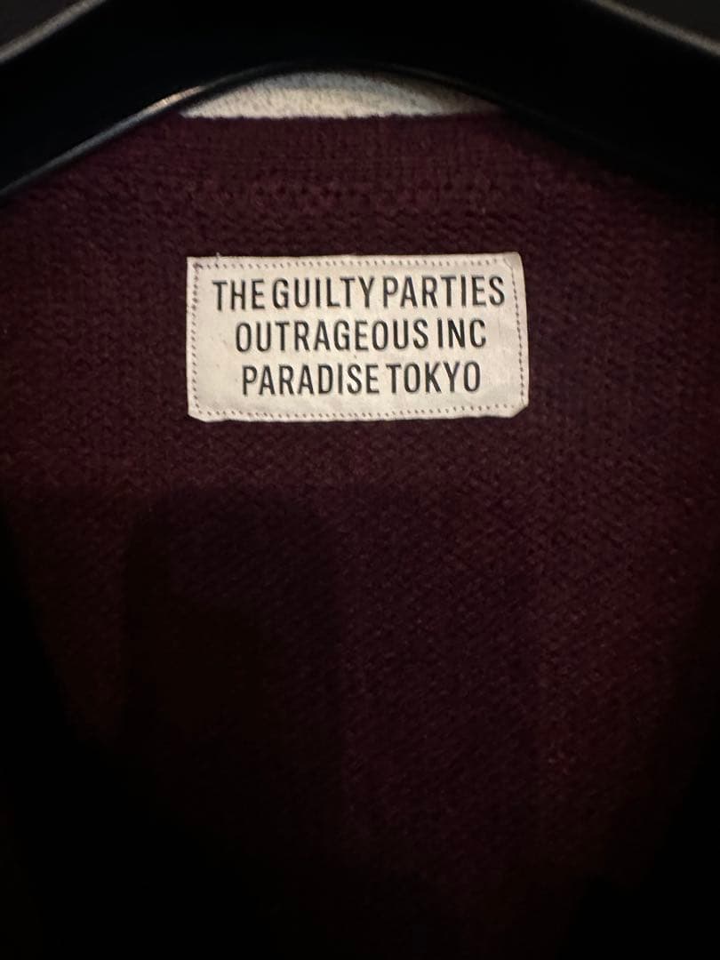 ワコマリア　バーガンディ カーディガン