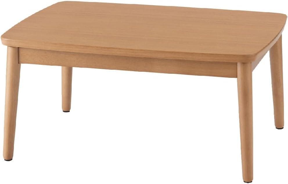 こたつ テーブル 幅80cm 80×60 長方形 木製 高さ38cm ナチュラル