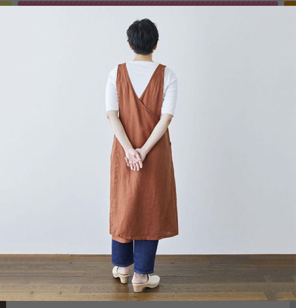 foglinenworks オーバーエプロン ブラウン廃盤色