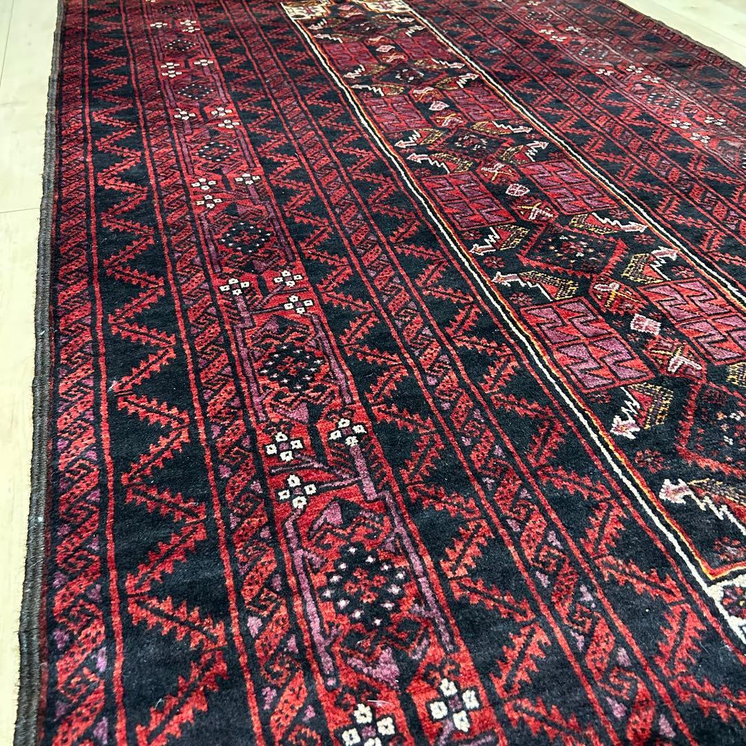 ペルシャ絨毯　バルーチ　ヴィンテージラグ　トライバルラグ　225x120㎝