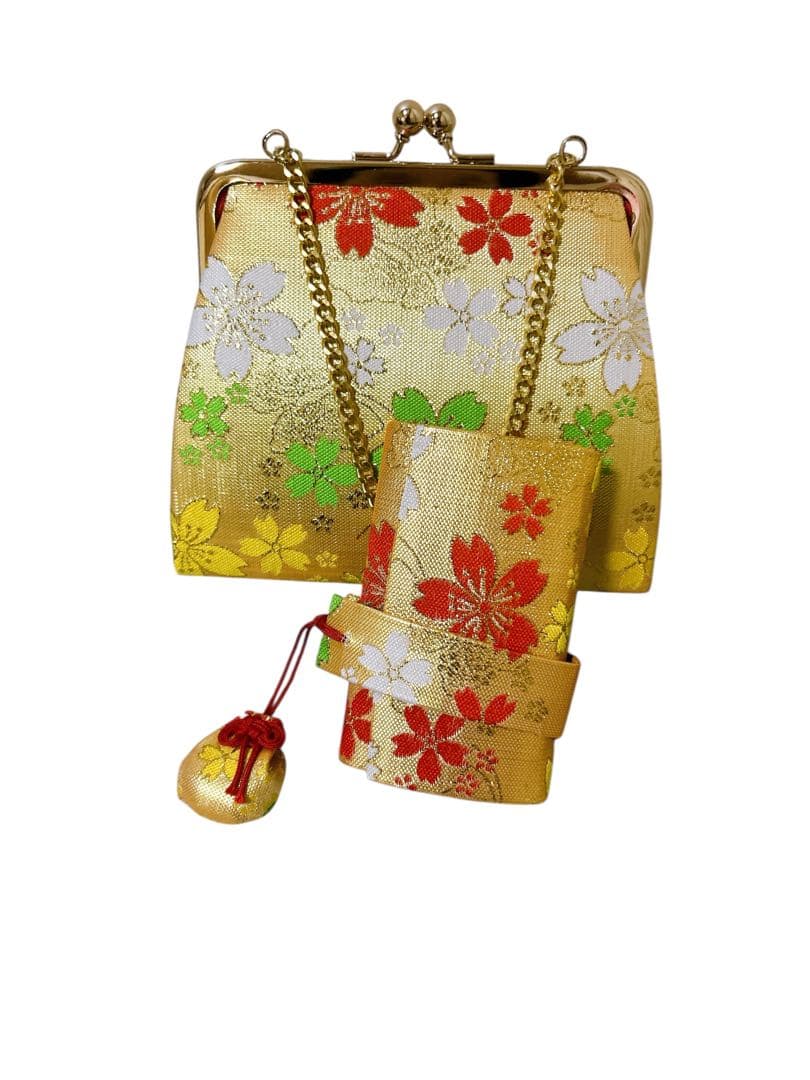 美品フルセット♡七五三　7歳　女の子　水色　ピンク　ゴールド　パール付帯締め