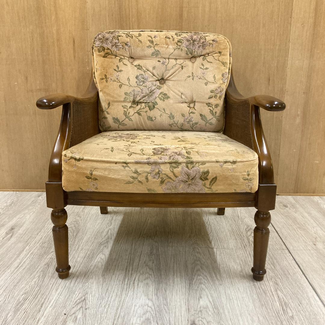【カリモク】オールド　コロニアル アームチェア　1人掛けソファ 椅子 ②
