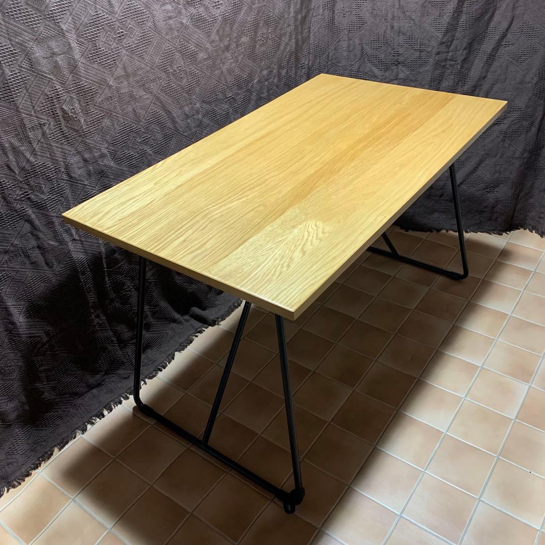 【無印良品 muji】木製折りたたみテーブル デスク 作業台 ダイニングテーブル