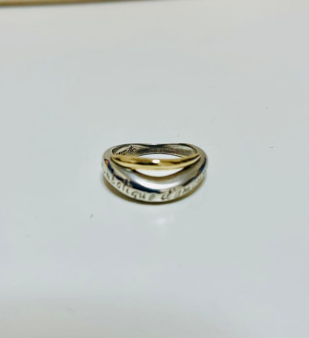 ete シルバー10kコンビ　 リング　9号