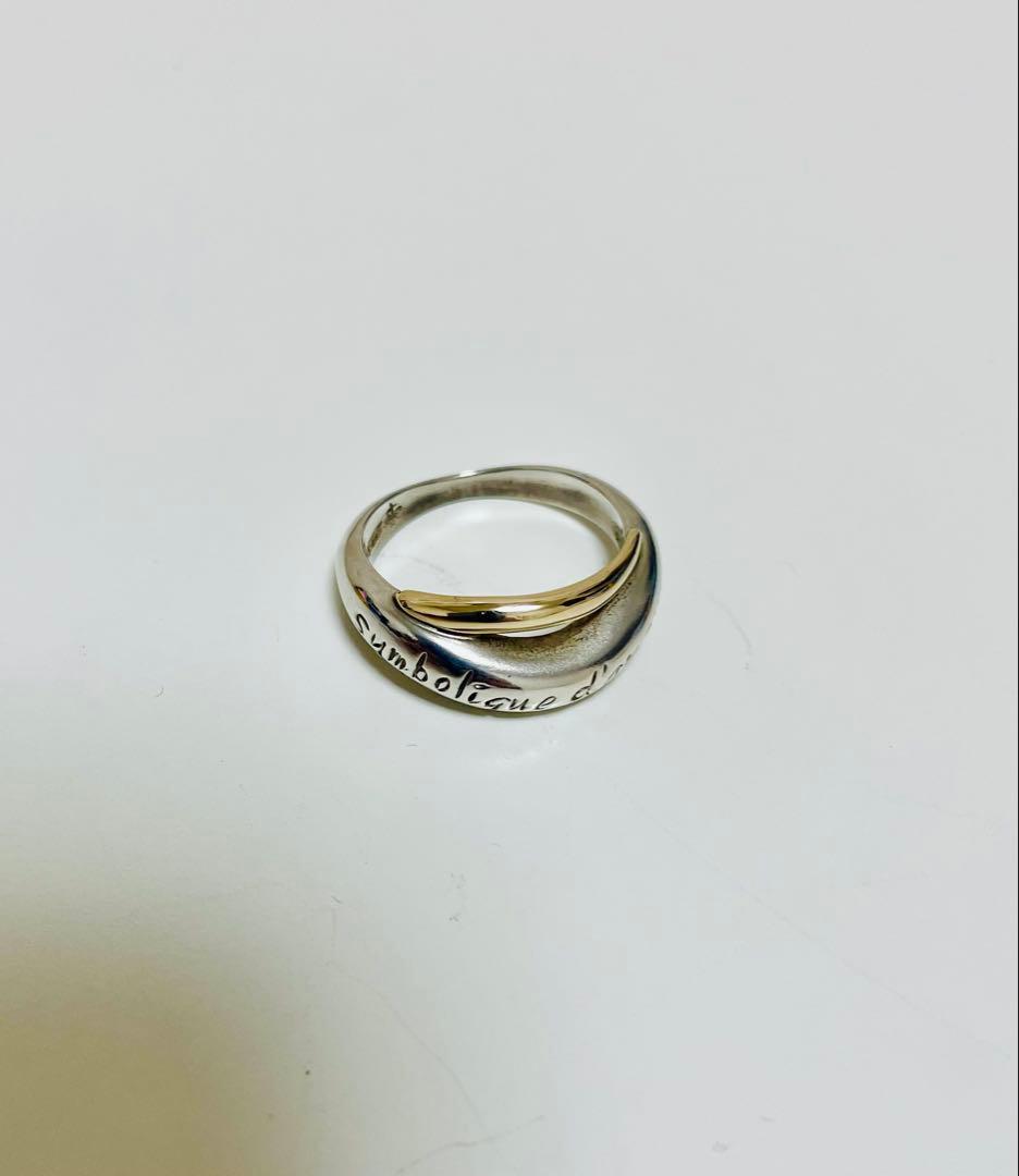 ete シルバー10kコンビ　 リング　9号