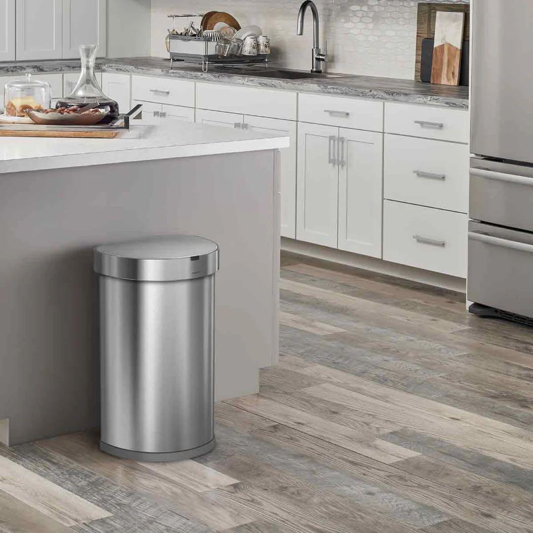 【自動開閉】simplehuman セミラウンドセンサーカン　ゴミ箱45L