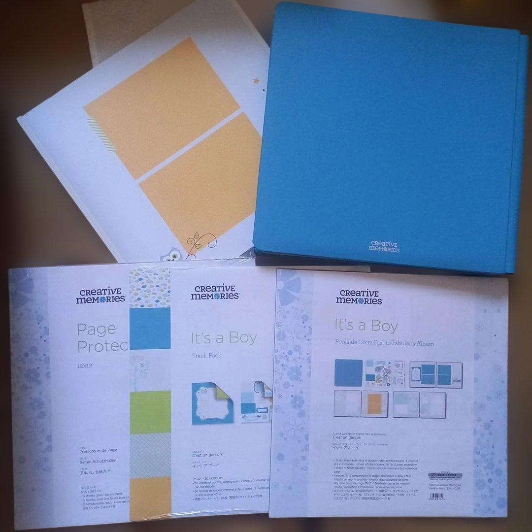 クリエイティブメモリーズ It's a Boy アルバムカバー&F2F台紙セット