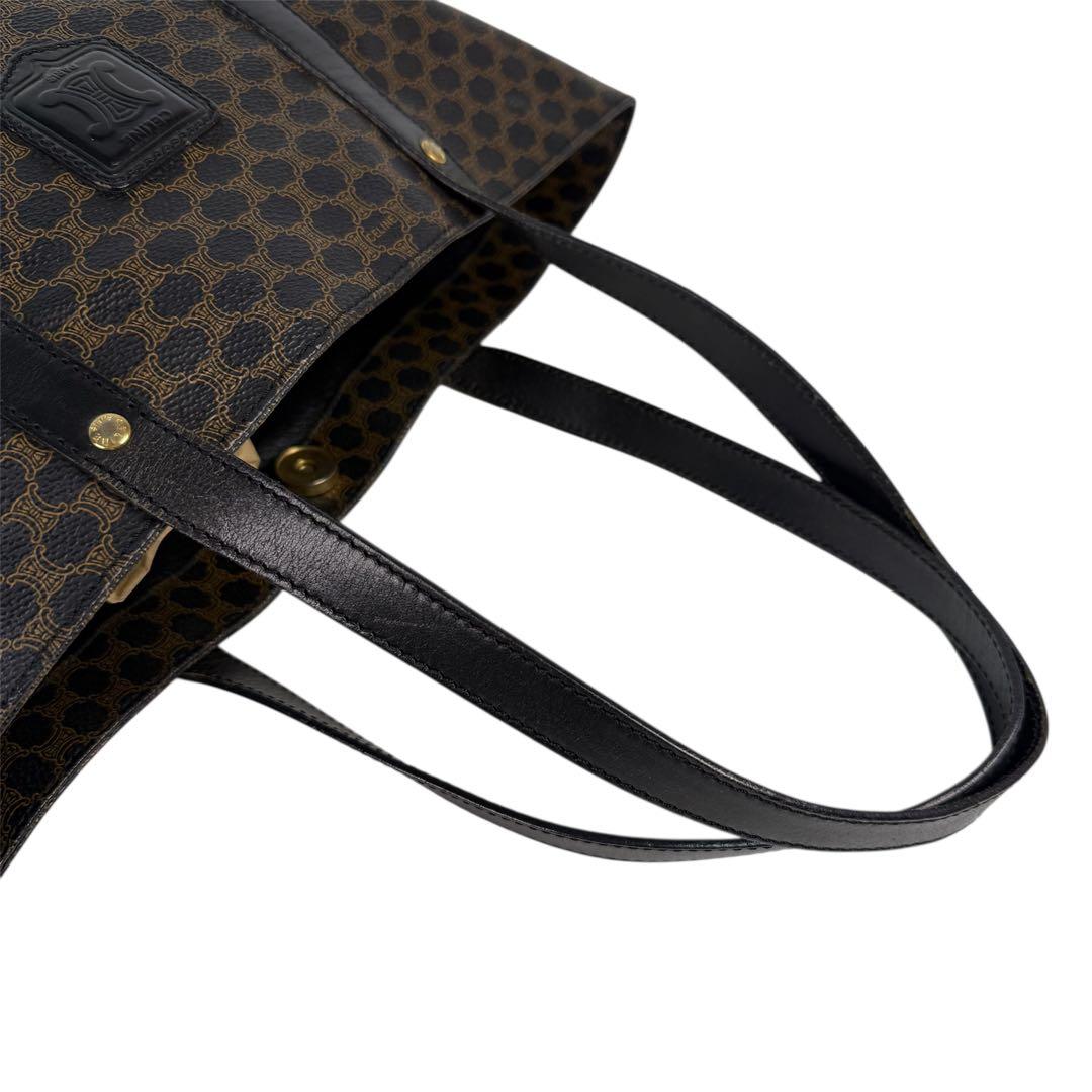 【希少】CELINE セリーヌ　ブラックマカダム トートバッグ A4収納