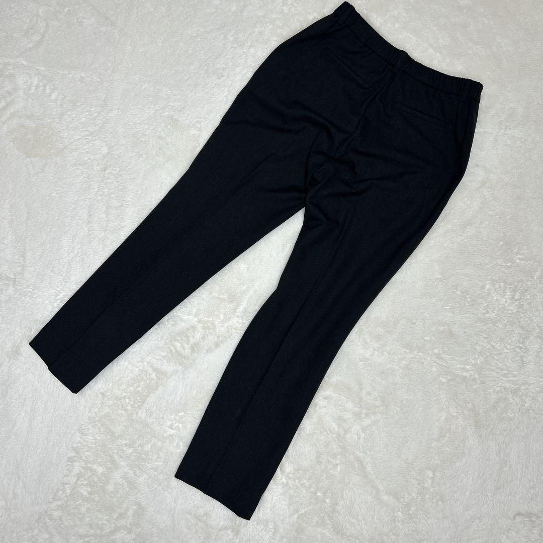 極美品✨ レミュー ノーカラー パンツスーツグレー 洗える ストレッチ 11号