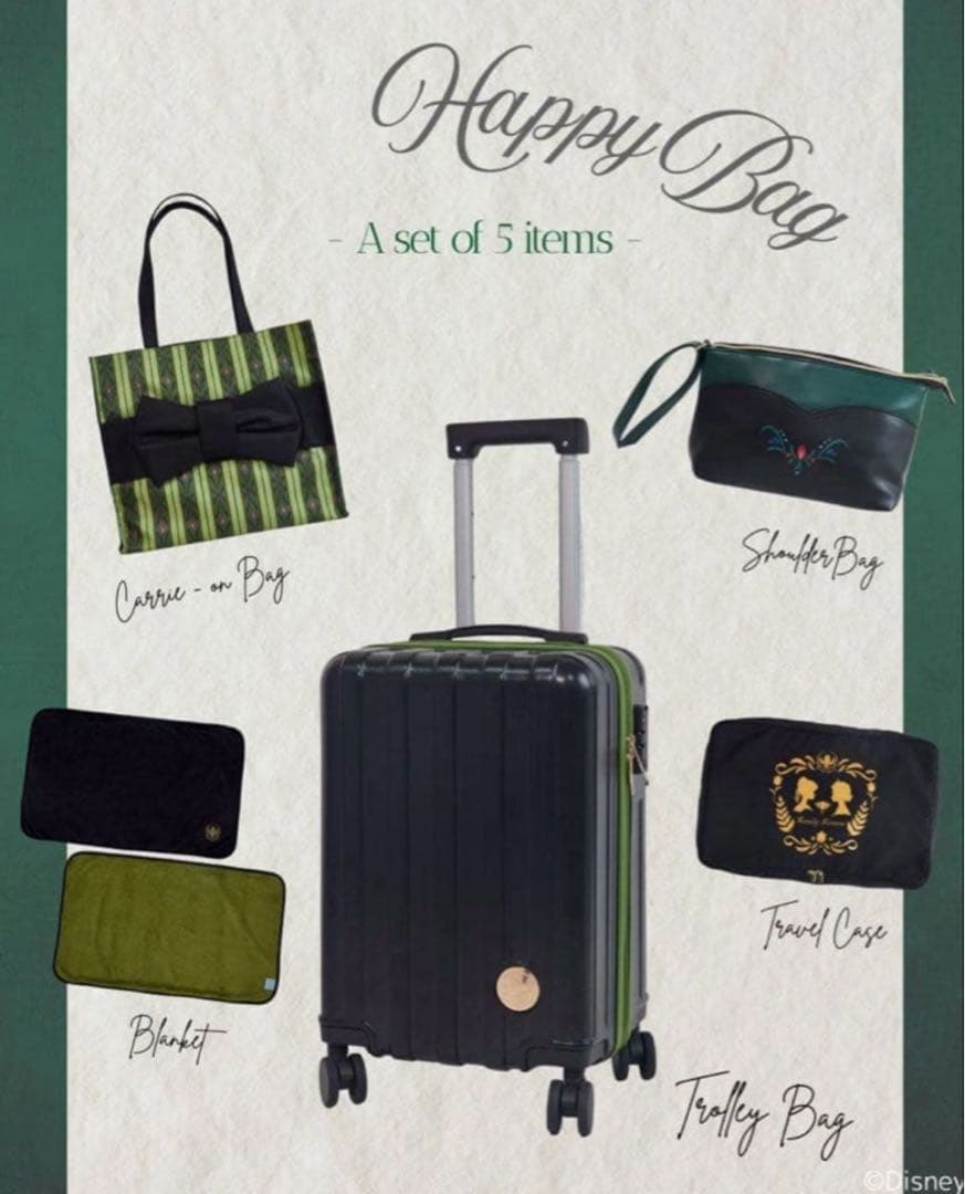 け*い様 しまむらちはるコラボ　キャリーケース他5点セット　アナ雪　ハッピーバッ