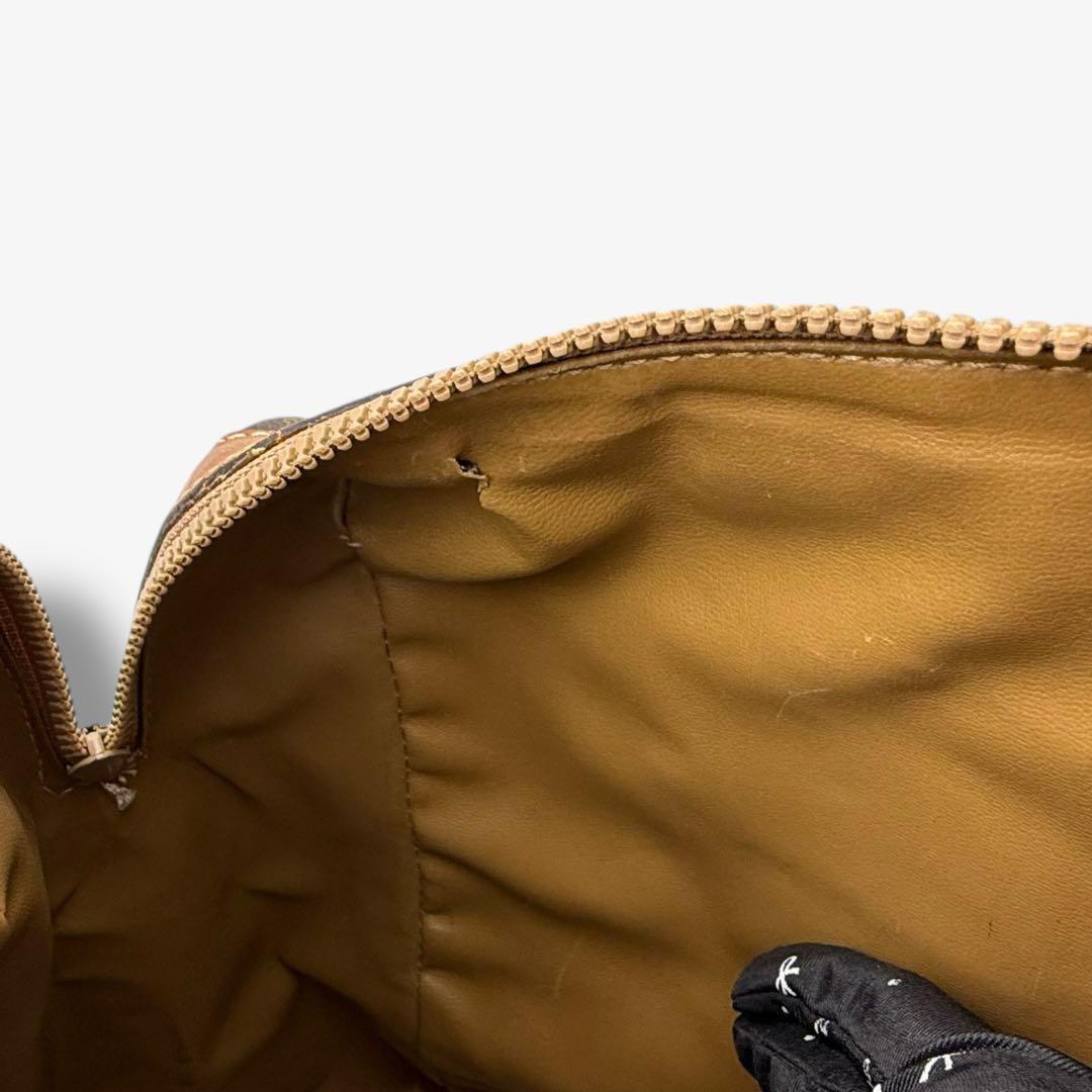 【良品】セリーヌ ボストンバッグ マカダム トリオンフ PVC ヴィンテージ