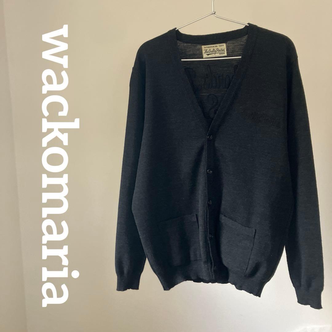 ワコマリア　the guilty parties刺繍　モヘア　カーディガン　L