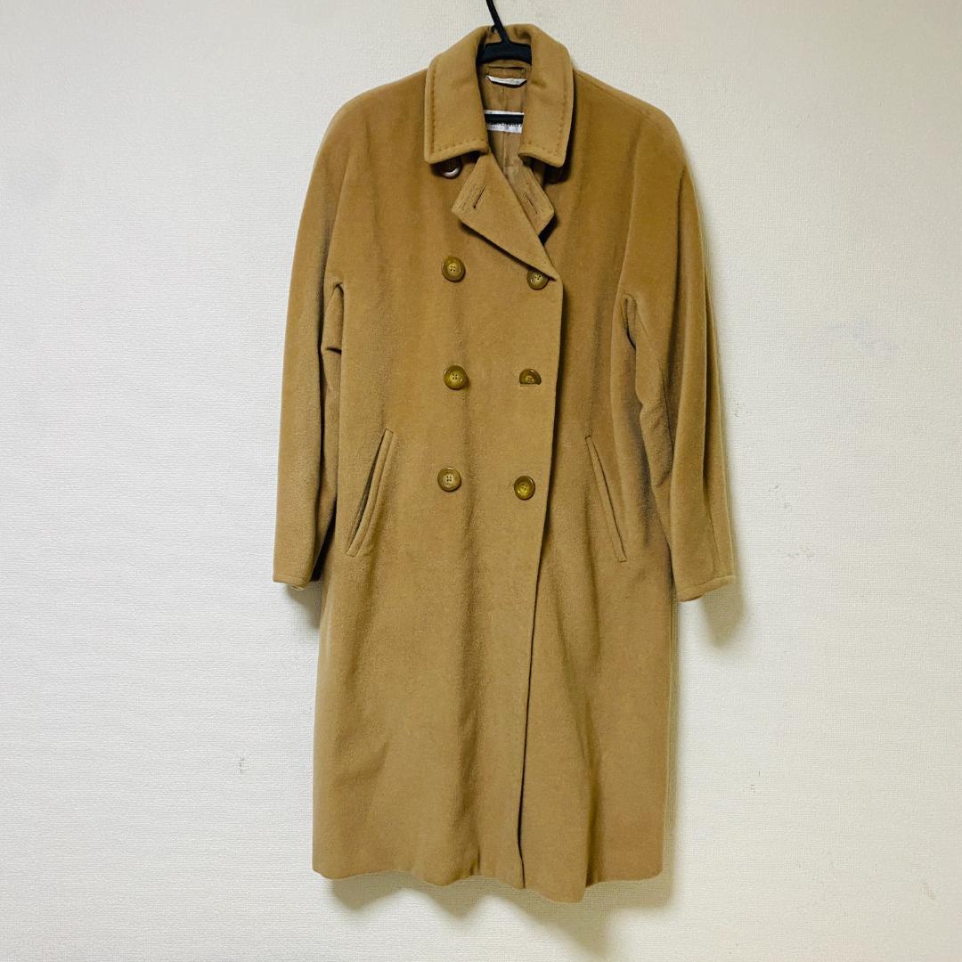 マックスマーラ　MAXMARA カシミヤ 白タグ アイコンデザイン ロングコート