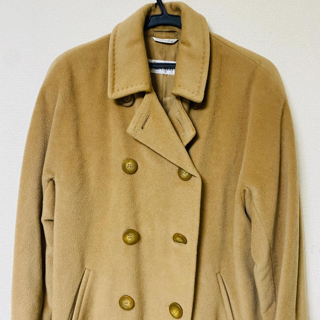 マックスマーラ　MAXMARA カシミヤ 白タグ アイコンデザイン ロングコート