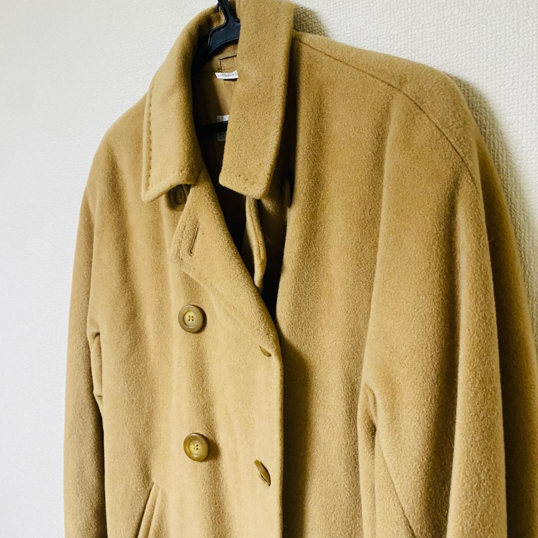 マックスマーラ　MAXMARA カシミヤ 白タグ アイコンデザイン ロングコート