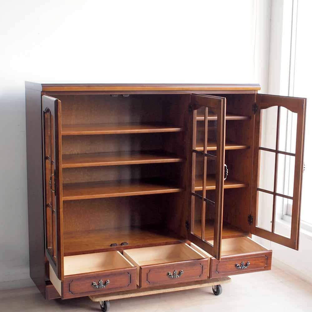 カリモク コロニアル サイドボード ガラスキャビネット ZR24255