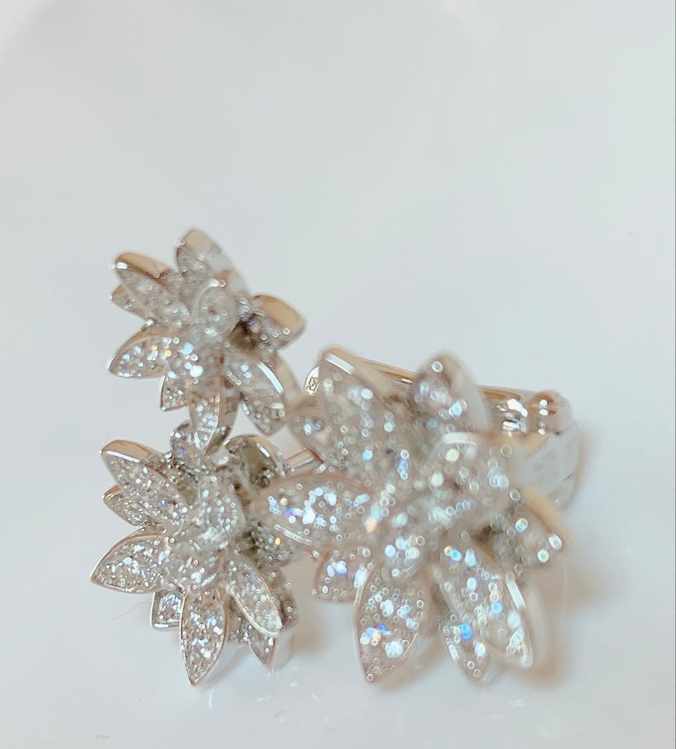 WG フラワー 二連ピアス