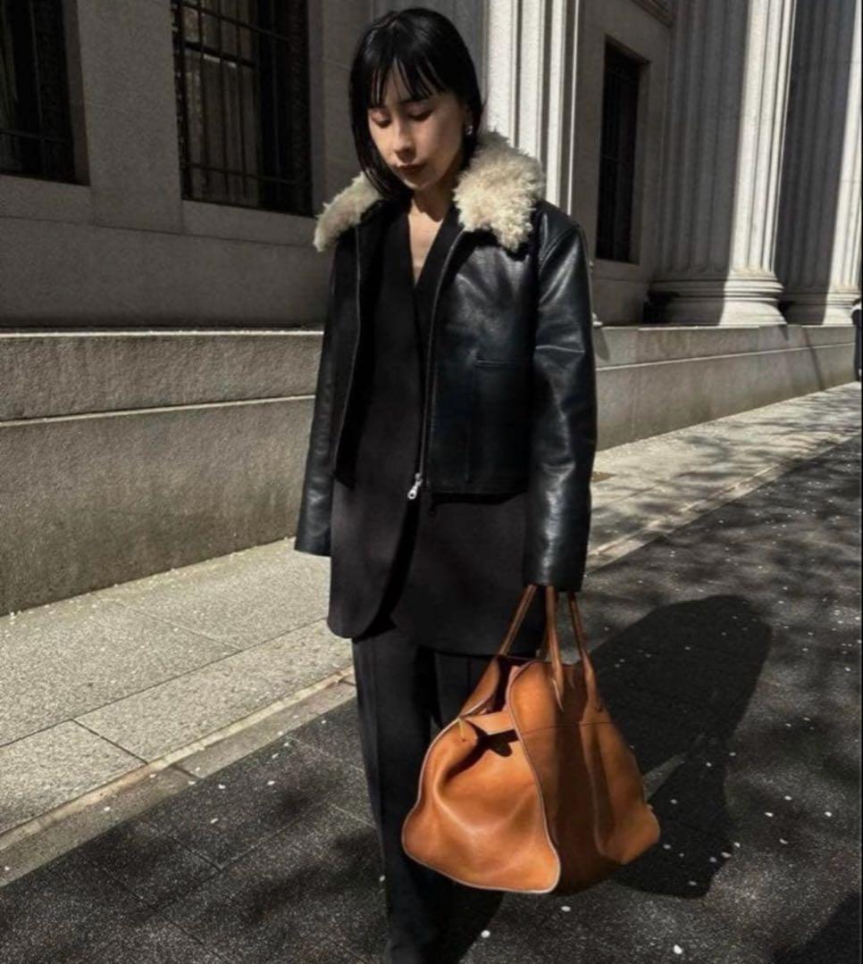 Ameri ファー付きライダース