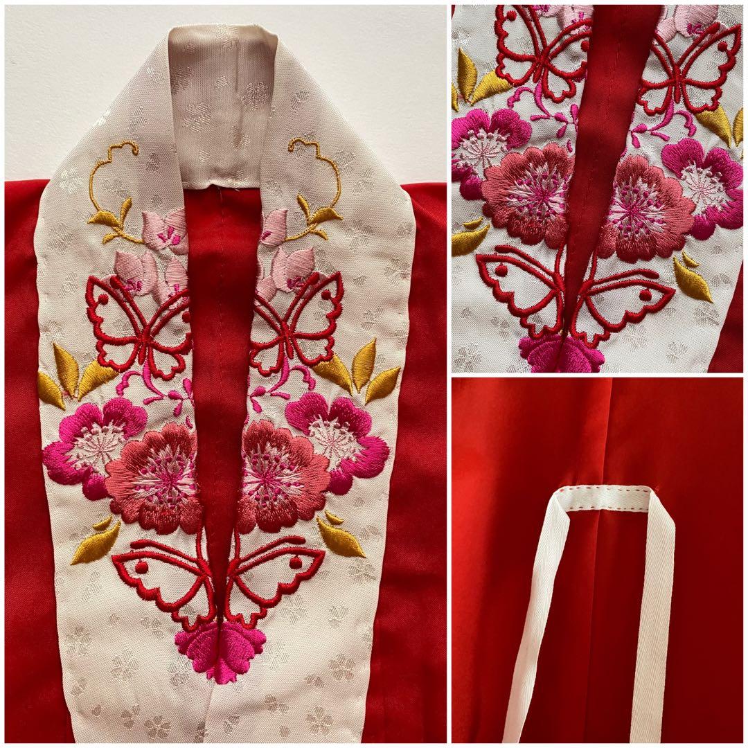 七五三　撫松庵　7歳女児　四つ身着物　結び帯18点フルセット　菊　ピンク　753