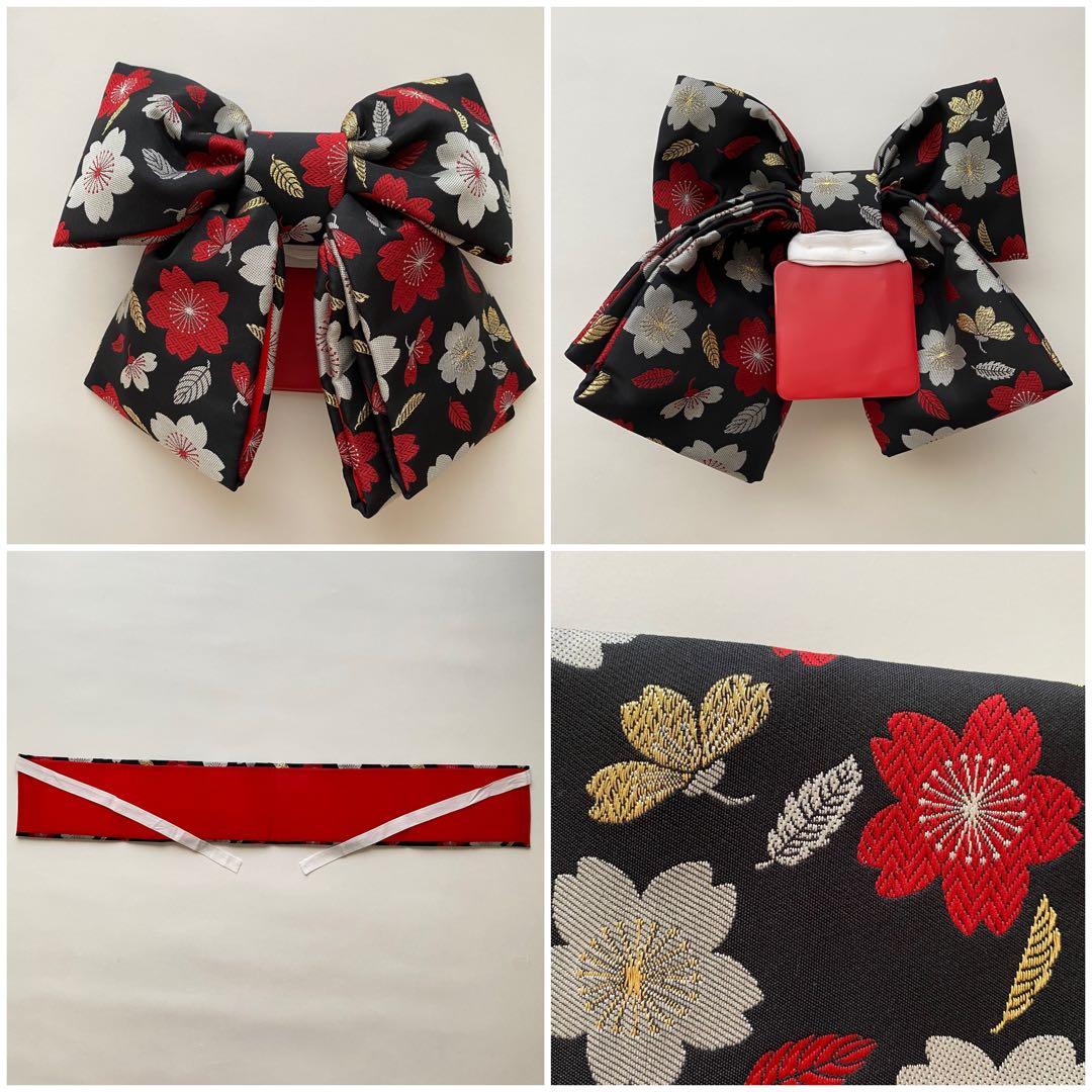 七五三　撫松庵　7歳女児　四つ身着物　結び帯18点フルセット　菊　ピンク　753