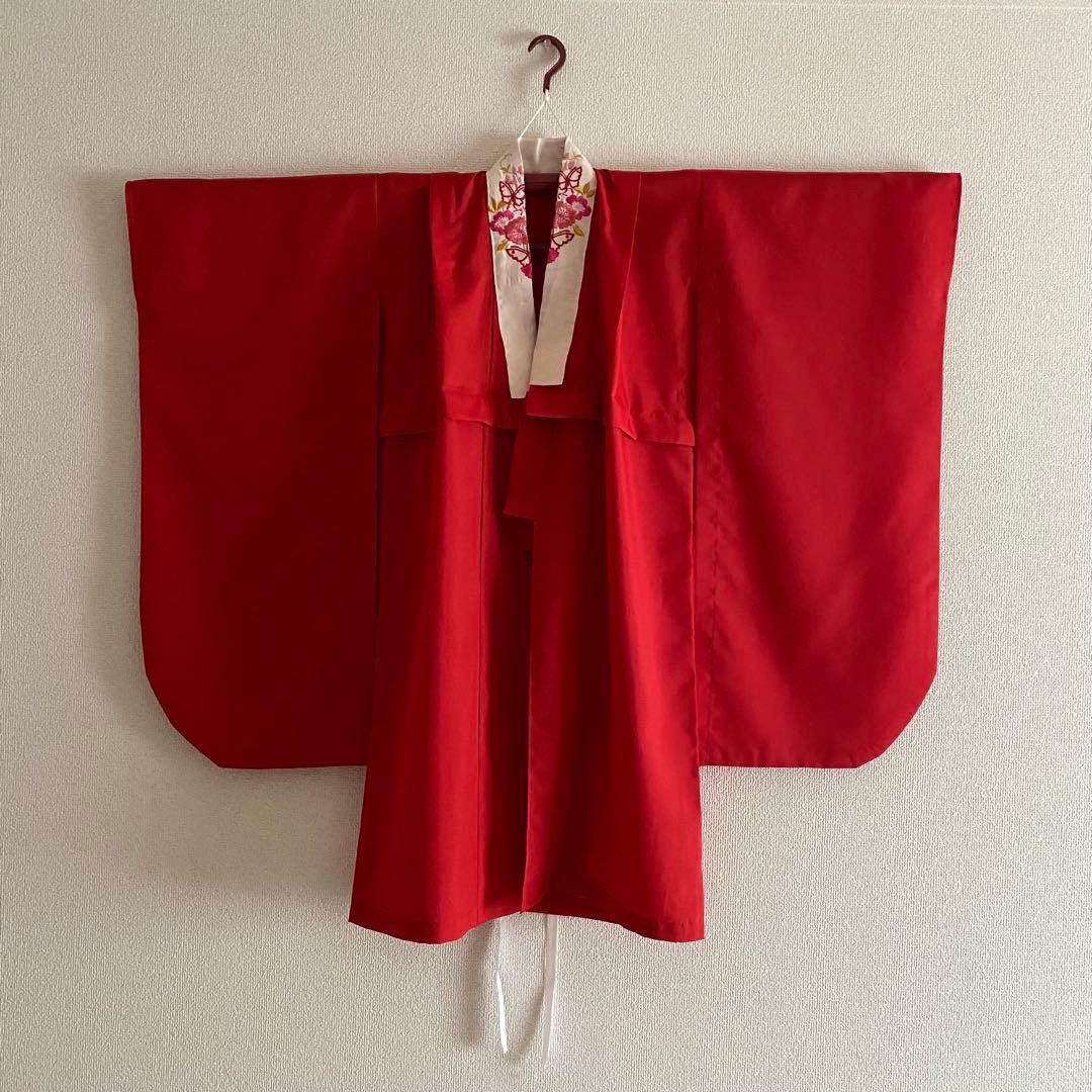 七五三　撫松庵　7歳女児　四つ身着物　結び帯18点フルセット　菊　ピンク　753