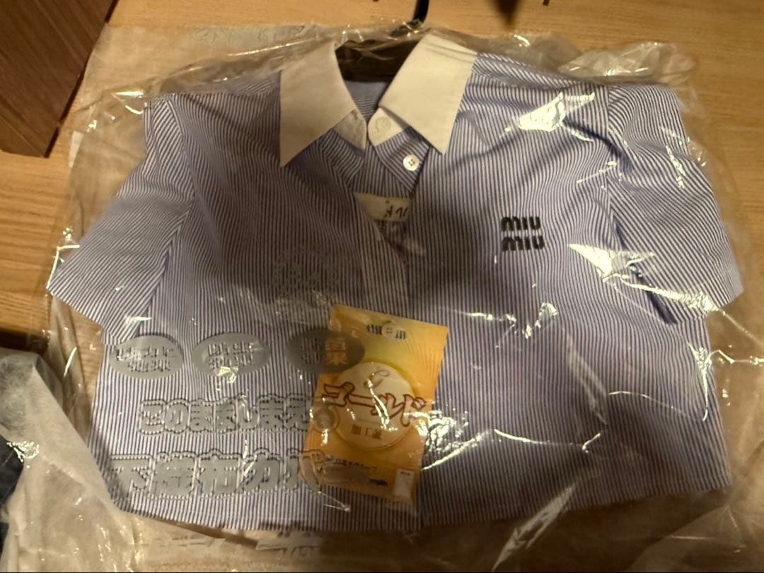 正規品　miu miu ミュウミュウ　ストライプシャツ　38