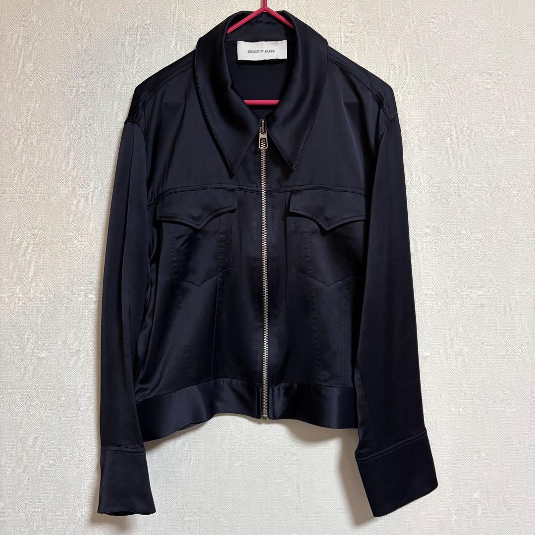 ERNEST W. BAKER サテン ジャケット 短丈