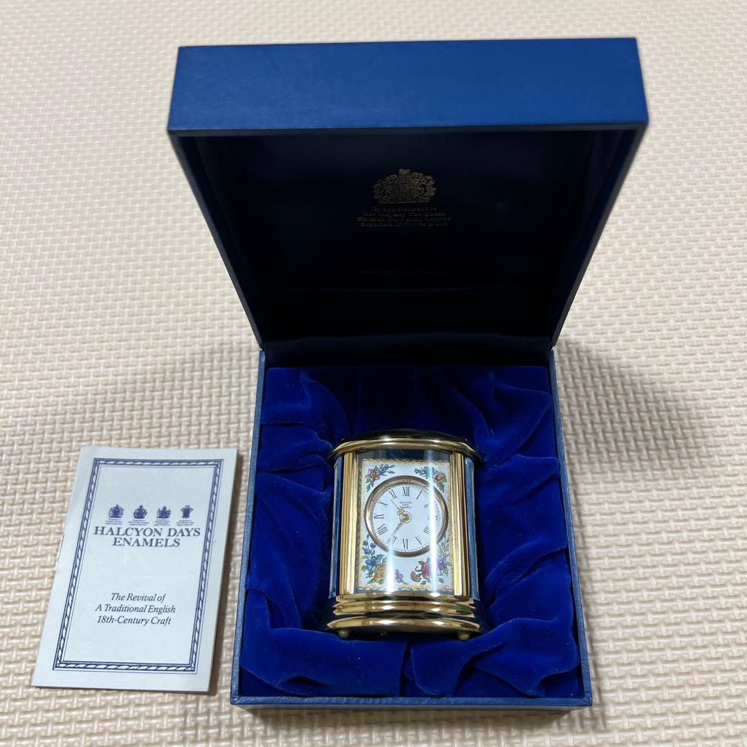 Halcyon Days エナメル置時計