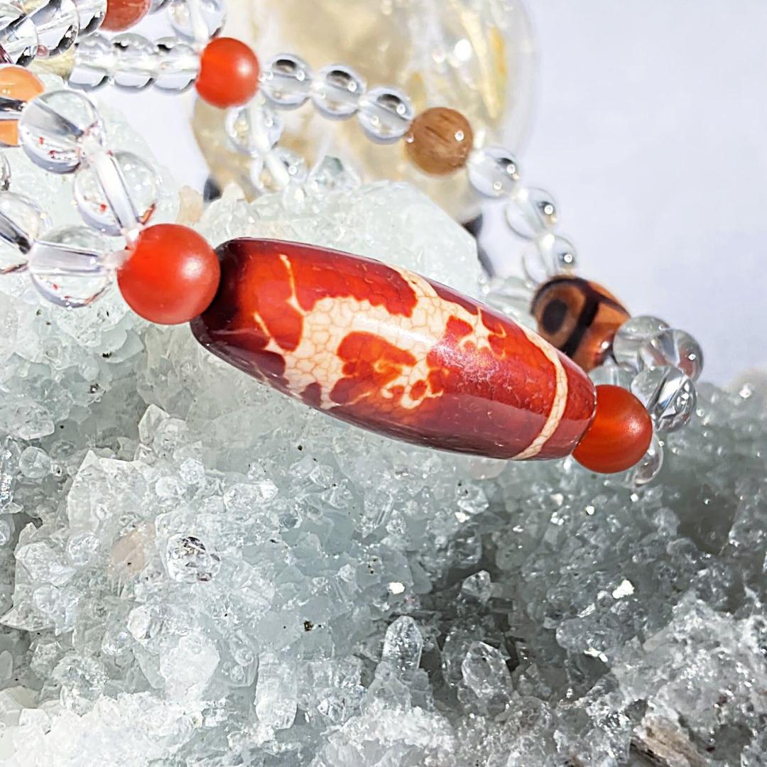 【二連でパワーアップ】天珠 福寿禄 天然石ブレスレット