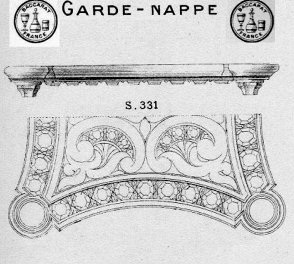オールド・バカラ 大型 センターピース ダイヤモンド トレー ギャルドナップ