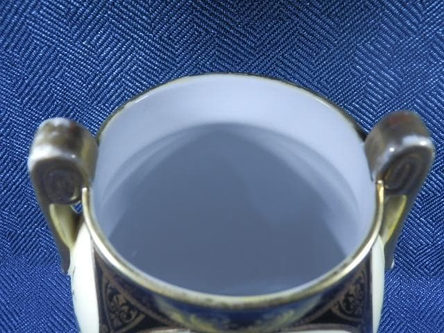 オールドノリタケ　花瓶　１９１０年　盛り上げ金彩　牡丹