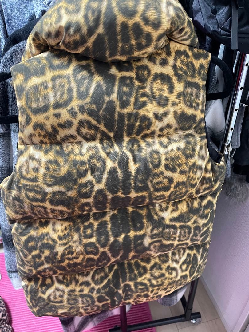 DRESSCAMP レオパード ダウンベスト 38 デュベティカ