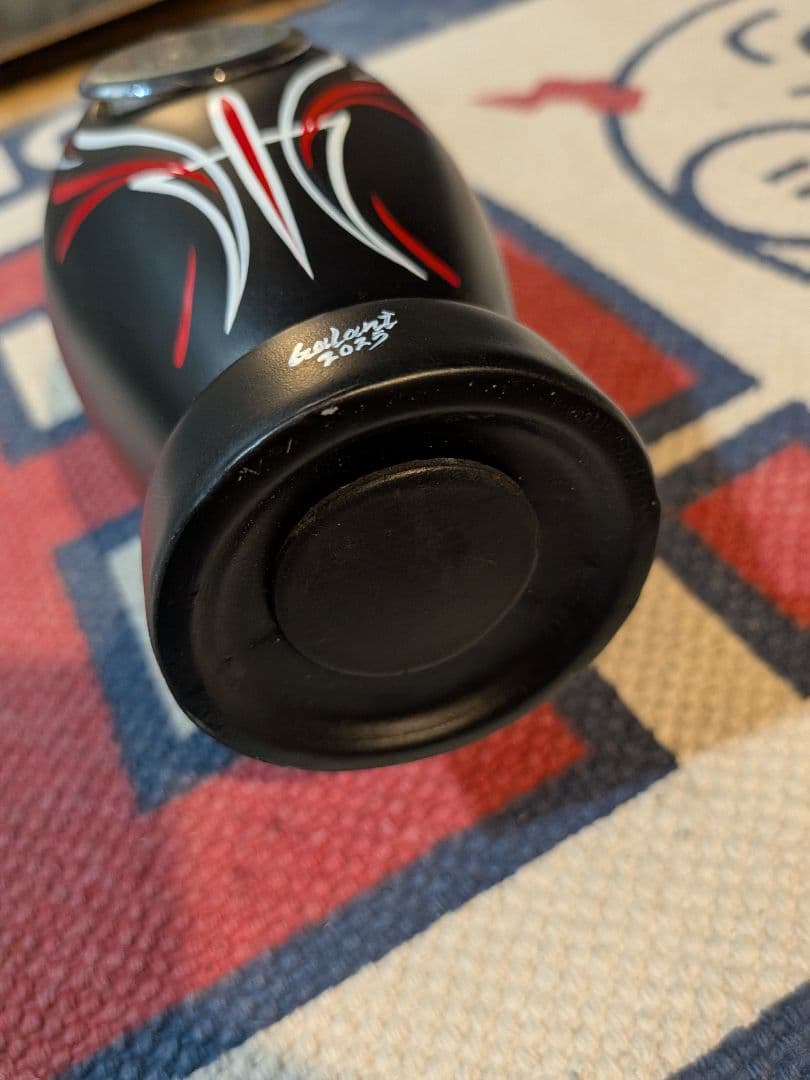 ボーリングピン おしゃれ 貯金箱 時計 黒 陶器 インテリア アメリカン