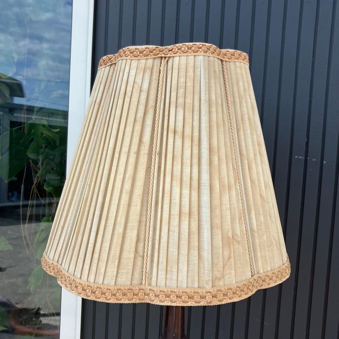 アンティーク 木製 スタンドライト シェードランプ フロアライト 照明器具