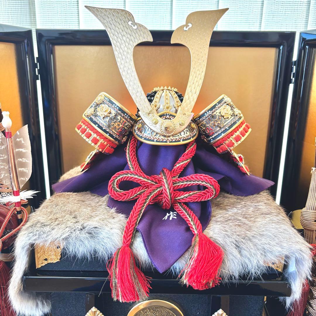 久月　利光作　兜飾り　美品