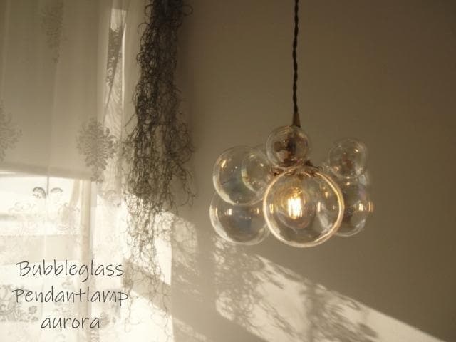 ペンダントライトバブルガラスペンダントランプオーロラペンダントランプ虹色ガラス
