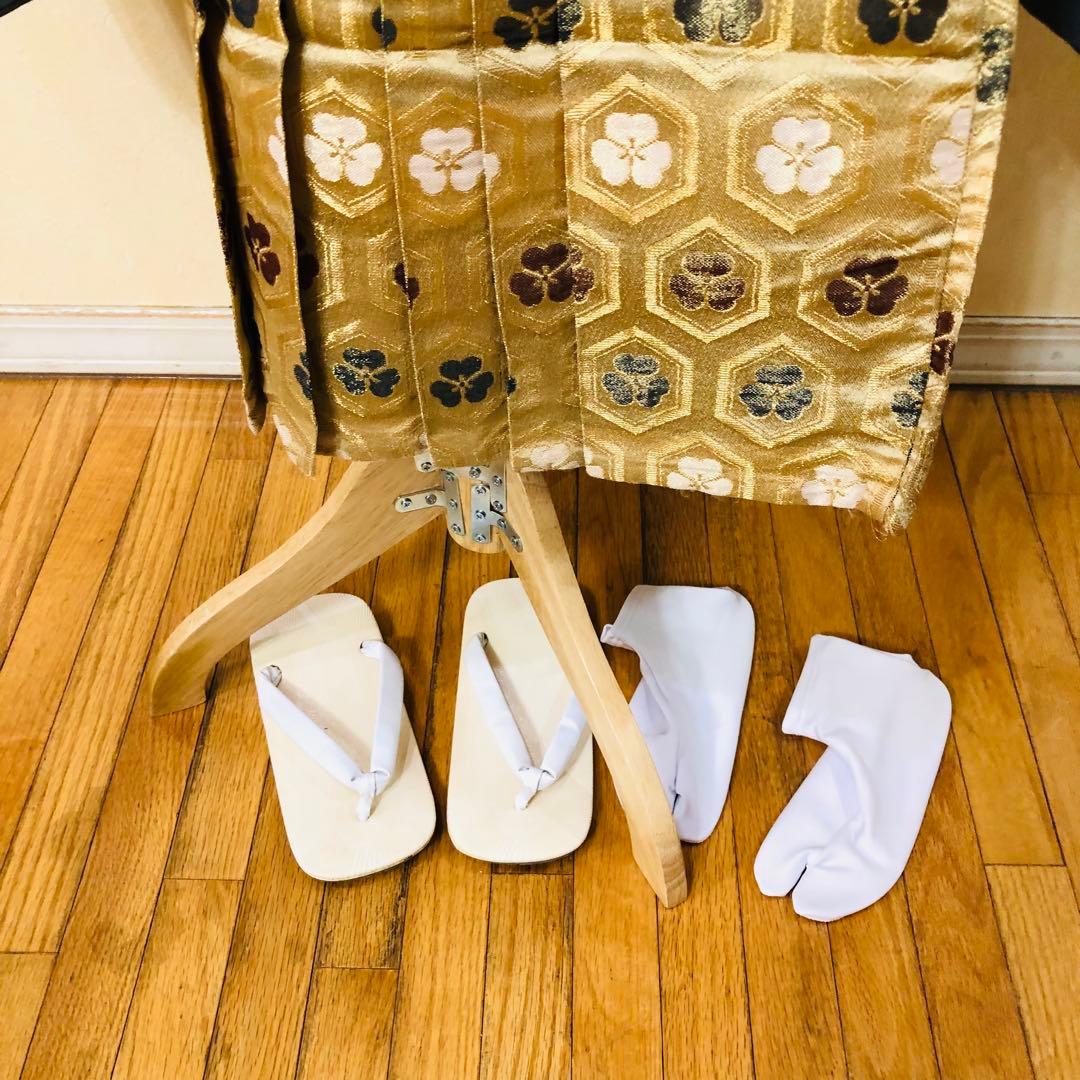 七五三5歳完全フルセット‼️豪華青系兜鷹金彩煌びやか⭐︎袴金蘭刺繍豪華逸品