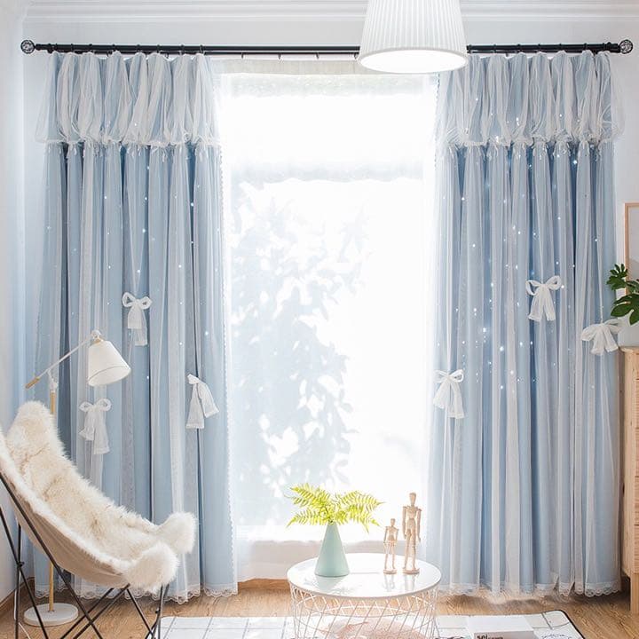 お嬢様カーテン　夢カーテン　姫カーテン　二層カーテン　一体型