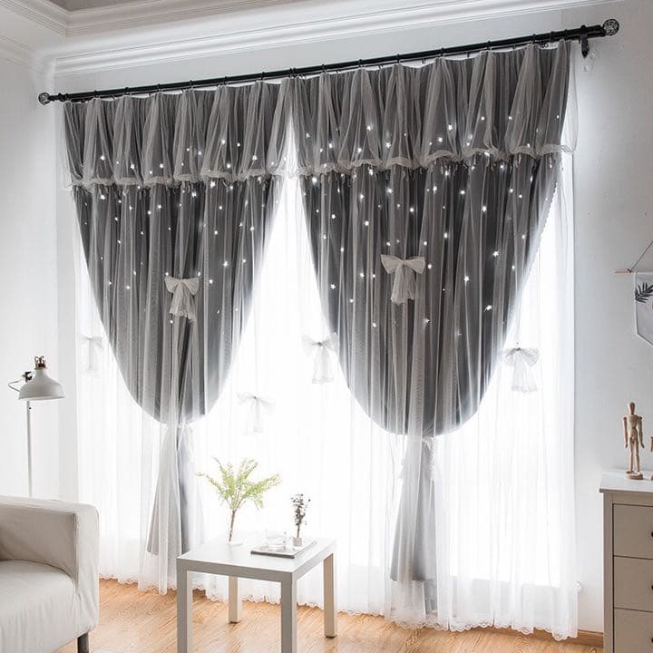 お嬢様カーテン　夢カーテン　姫カーテン　二層カーテン　一体型
