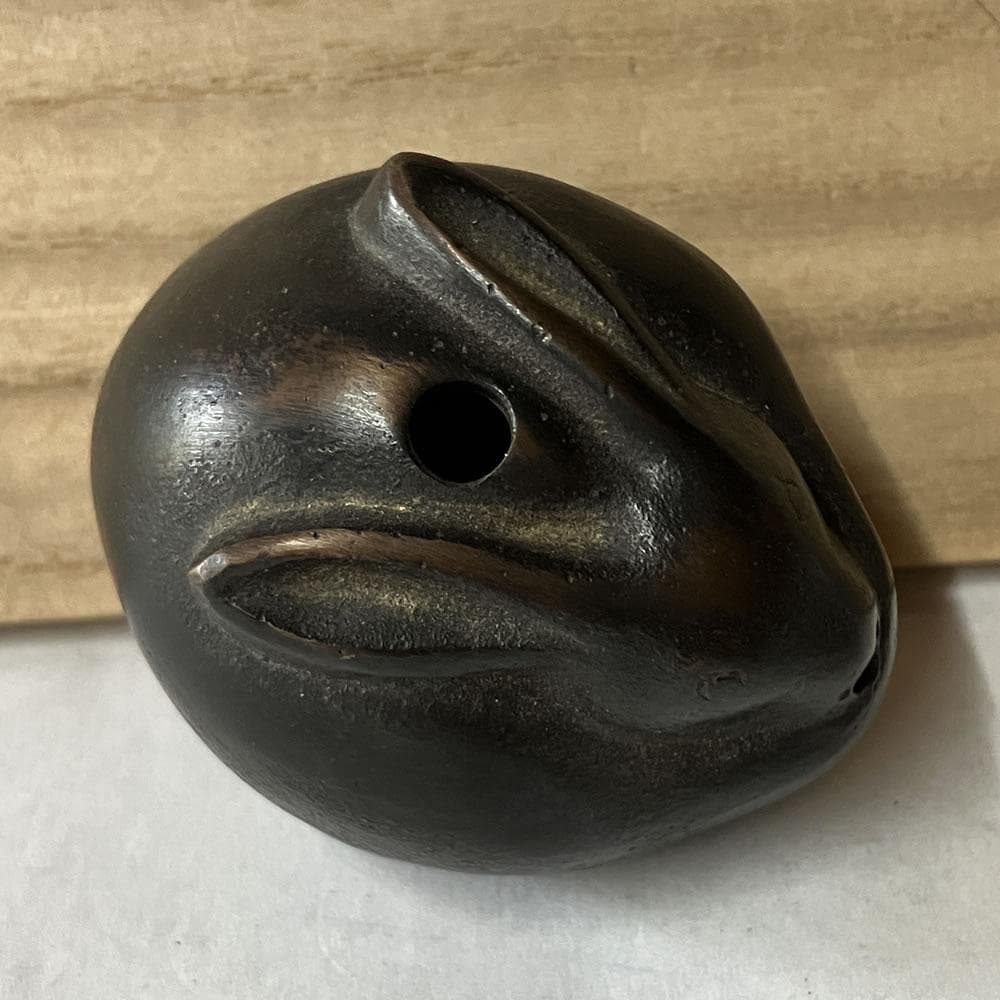 p037 雅覧堂 鋳銅 兎 水滴 共箱 うさぎ ウサギ 書道具 茶道具