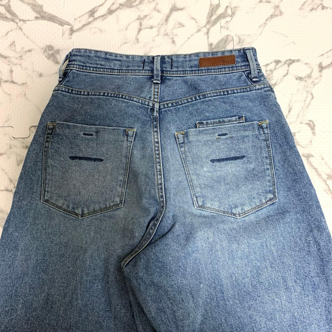 YANUK ヤヌーク LAURA カーブテーパードデニム 23サイズ